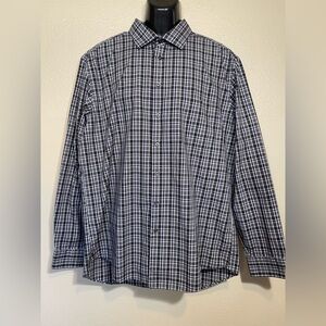 Joseph Abboud Shirt Mens 2XLT Plaid Button-up